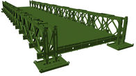 200 tipo ponte de Bailey de aço pré-fabricada com superfície galvanizada ou pintada