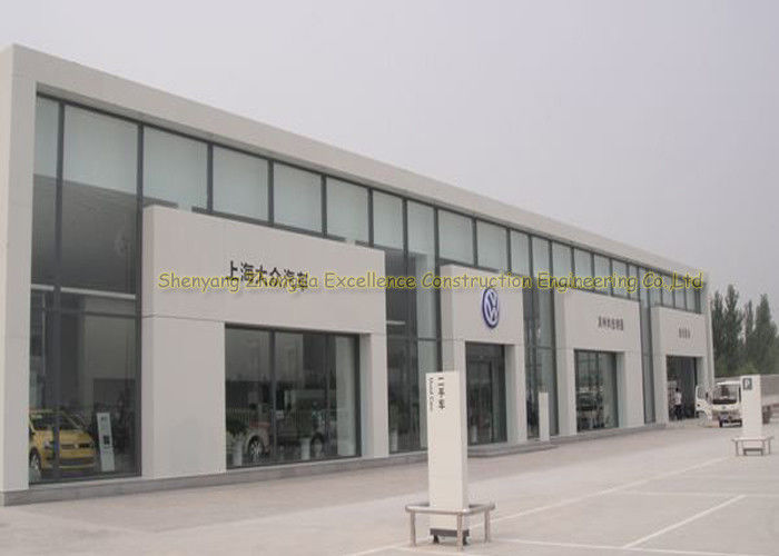 Centro de exposição moderno Salão do carro de Prebaricated 4S da estrutura da armação de aço