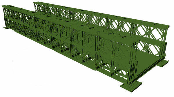 Aço provisório verde galvanizado mergulho da categoria da ponte Q345B-Q460 de Ot Bailey